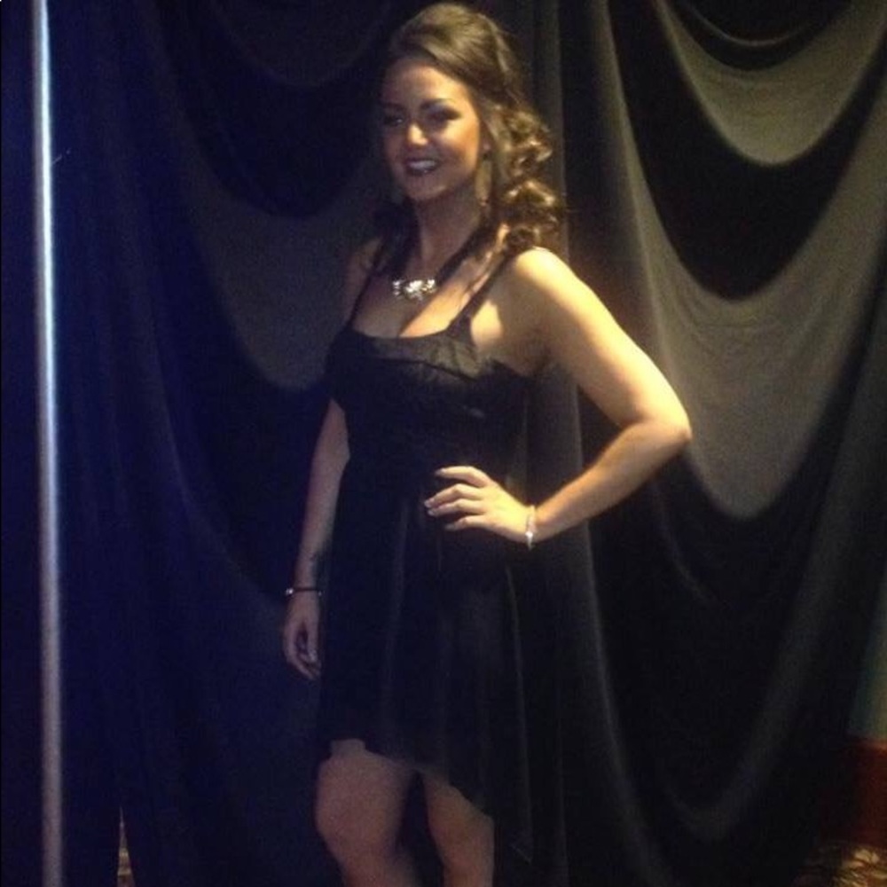 Little black dress w/zebra gold print